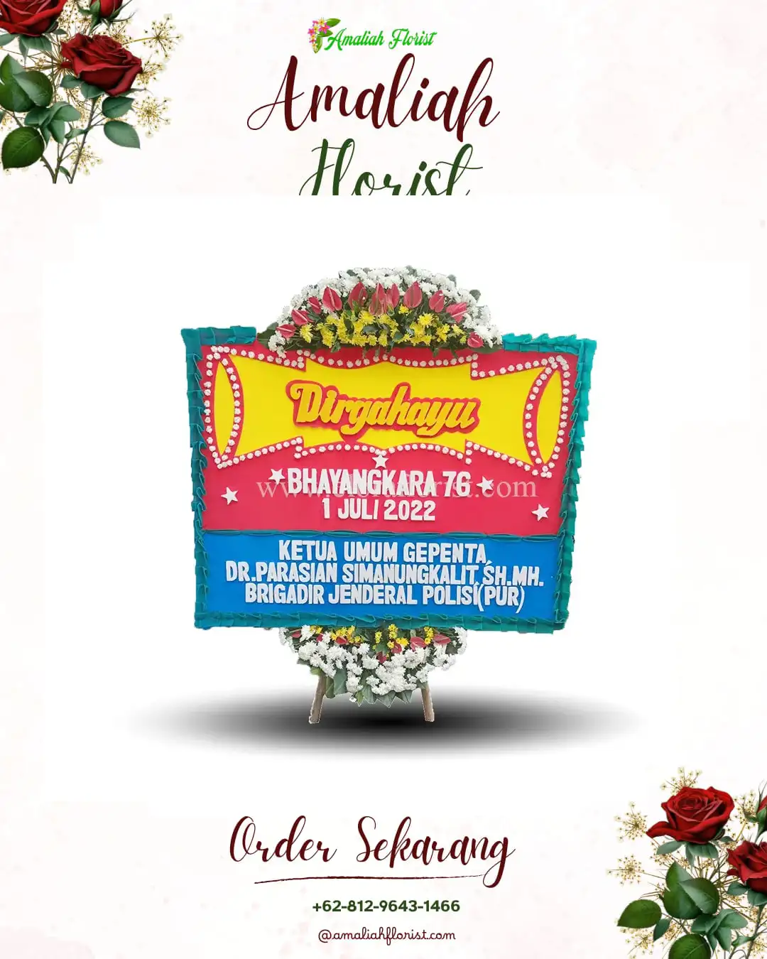 Papan Bunga HUT Ulang Tahun Pengabean